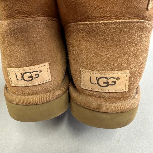 UGG Mini Bailey Button II in Chestnut US Size 8 Euro 39 ankle. Boot sheepskin - Picture 8 of 16